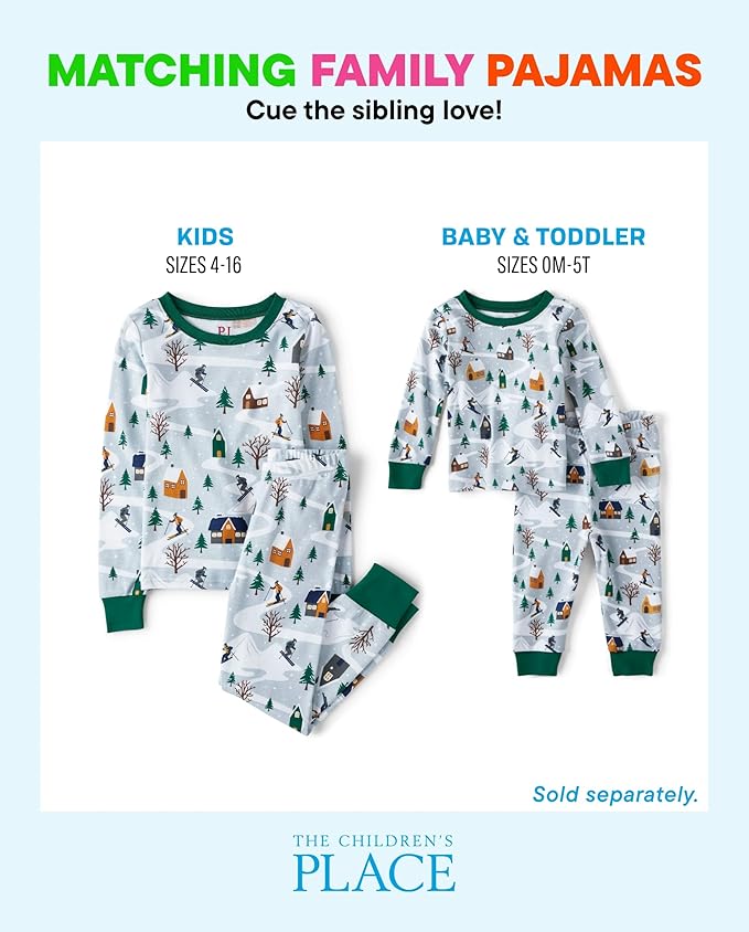 The Children’s Place Family Matching, Christmas and Holiday Pajama Sets, Cotton