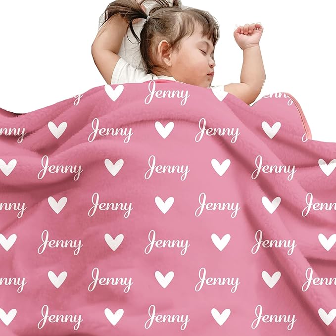 Ship Next Day,Custom Blanket with Name,Personalized Blankets for Kids,Customized Fleece Throw Blanket Christmas Blanket Gifts for Daughter Son