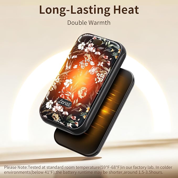 LEART Hand Warmers Rechargeable,2 Pack Electric Hand Warmers,3-Second Fast Heating,3 Heat Settings,Portable & Lightweight Gifts for Women Men,Outdoor,Camping,Hiking,Skiing,Hunting,Travel