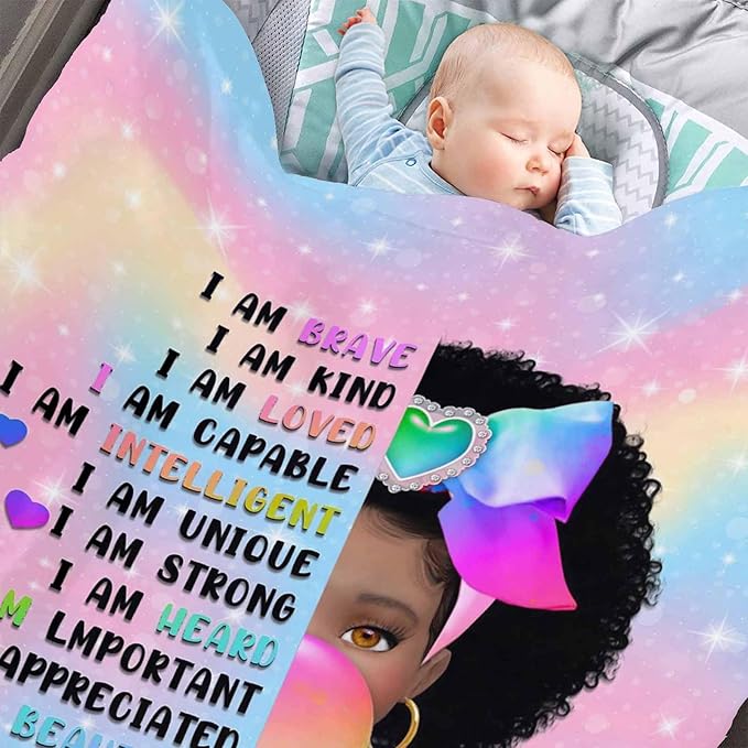 Customized Blankets with Name, African Style Blanket Custom Blanket Plush Flannel, Soft Personalized Name Throw Blanket Gifts for Boys Girls Birthday