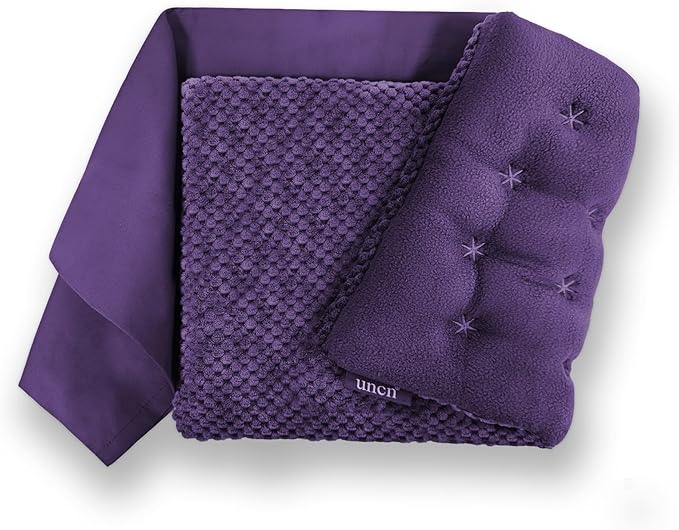 UNCN Wide Microwave Heating pad with Washable Cover 9.5 x 16in Microwavable Hot Pad for Neck Shoulder, Cramps, Back Cordless Warm Compress Weighted Moist Heat Pack for Aches, Unscented