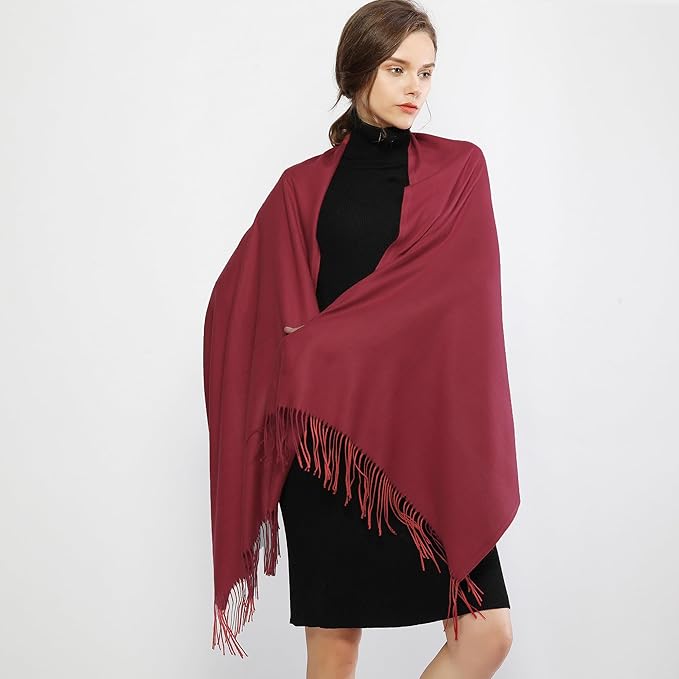 RIIQIICHY Women's Scarf Pashmina Shawls and Wraps for Evening Dress Bridesmaid Wedding Bridal Winter Warm Long Large Scarves