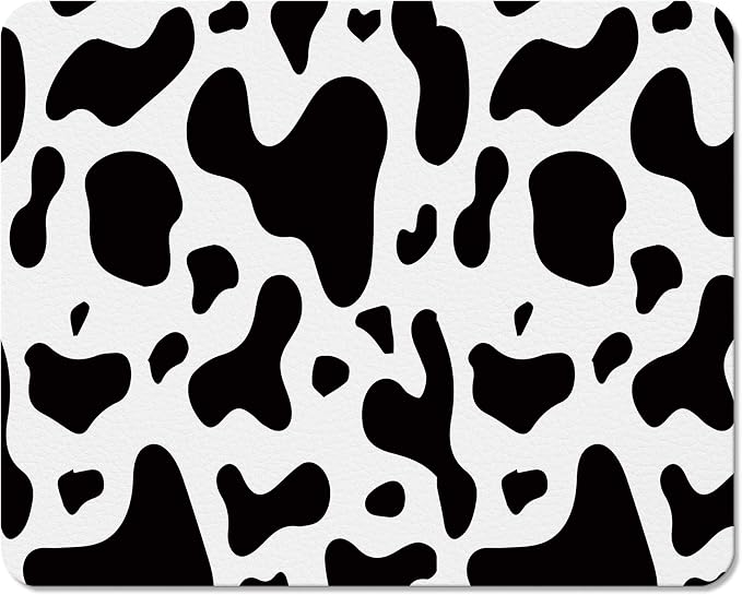 Cow Print Dish Drying Mats for Kitchen Counter, Black and White Cow Animal Print Absorbent Reversible Coffee Bar Mat Drying Pad for Kitchen Decor, 12x15 Inch