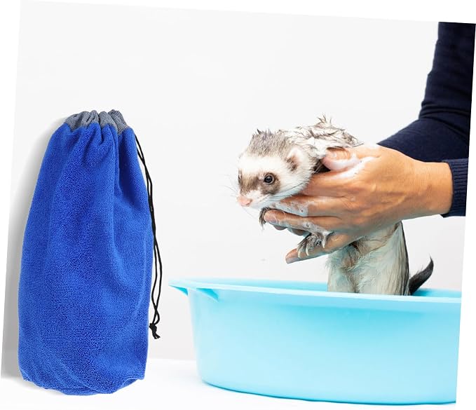 Toyvian Pet Grooming Towel Soft Absorbent Quick Drying for Small Animals Ferret Hamster Rabbit Multi-Purpose Bathrobe