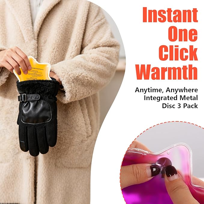 Reusable Pocket Heat Packs, Hand Warmers - Easy Reset & Comfortable Warmth for Daily Use, Commute & Cold Days