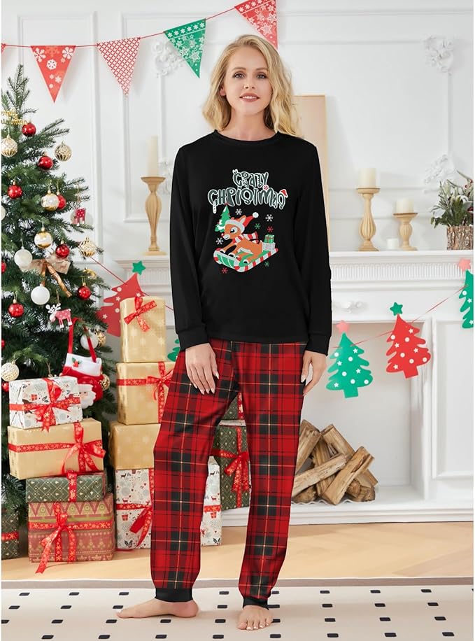 WephuPSho Christmas Family Matching Pajamas, Festive Xmas Jammies Sets for the Whole Family, Holiday Pjs Christmas