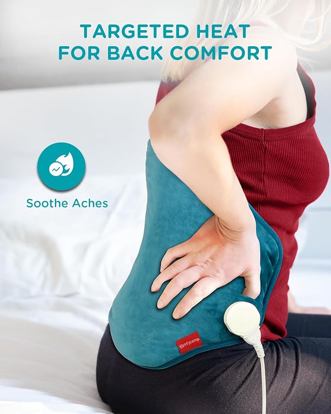 Heating Pad for Back, Comfytemp Birthday Gifts for Women Men Dad Mom, Large Electric Lower Back Heating Pad, FSA Eligible HSA Heat Pad for Period, Lumbar, Abdomen, XL Heated Belt — 11 Auto-Off，Blue