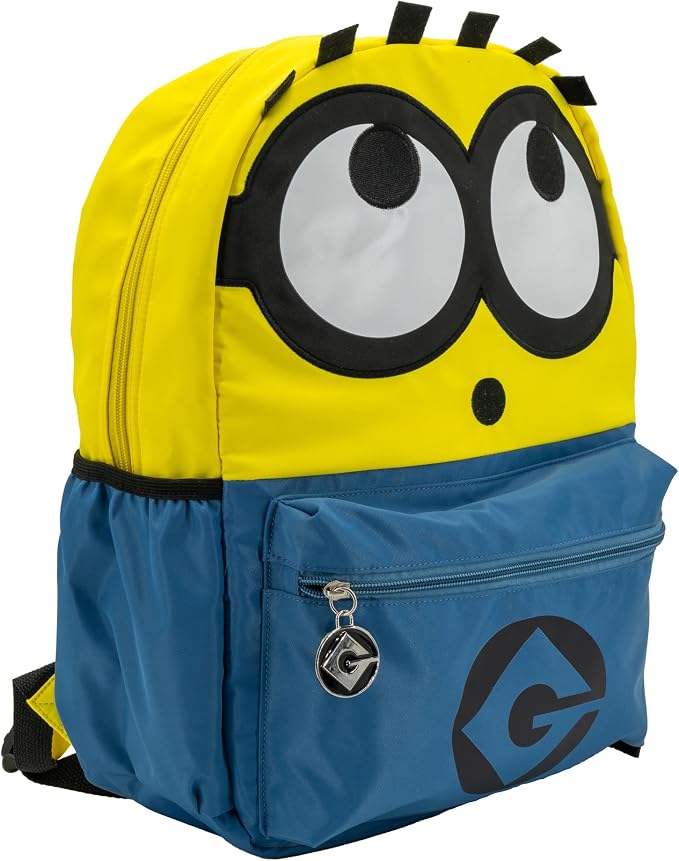 AI ACCESSORY INNOVATIONS Despicable Me Minions Backpack for Boys & Girls, Kids 16 Inch Schoolbag with 3D Features, Yellow