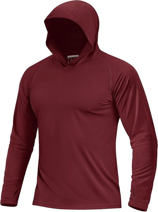 Boladeci Men's UPF 50+ Sun Protection Lightweight Hoodie Shirts Long Sleeve Fishing Shirt SPF UV Hiking Swim