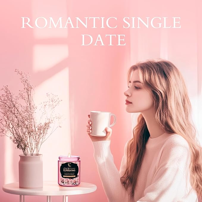 Rose Odor Eliminating Candles, Pet Scented Candles for Home, Single Wick Soy Candle Gifts for Women, Men, Ideal for Creating Relaxing Atmosphere, Over 50 Hours of Burn Time