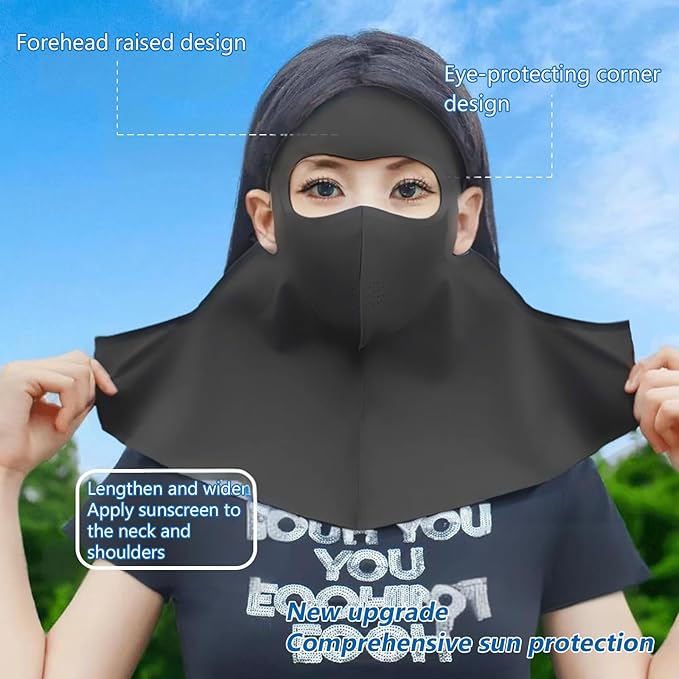 PROUDDEMON Summer Sun Protection Women Face Neck Shield Cover, Sun UV Protection Men Face Neck Bandana