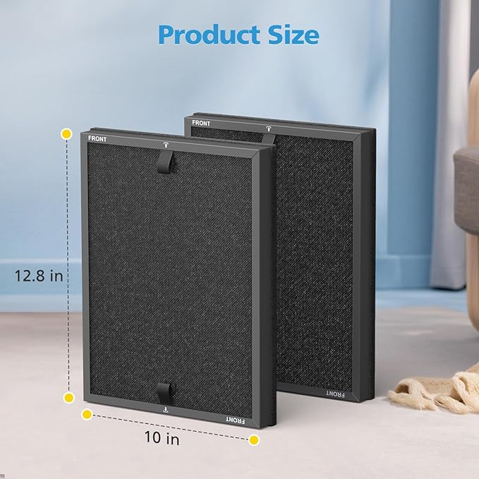 4 Pack HAP602 Replacement Filter Compatible with ECOSELF HAP602 / HAP602WF Air Purifier, Air Purifiers Replacement Filter for Home Large Room, # RF-HAP602-2P
