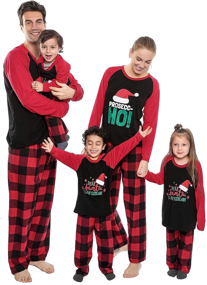 Matching Family Christmas Pajamas Sets, Holiday PJs with Top and Pants, Cute 2 Piece Sleepwear for Couples/Women/Men