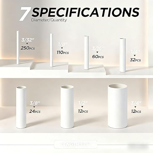 5:1 Heat Shrink Tubing Kit 500 PCS, Industry-Leading 5:1 Ratio Shrink Wrap Tubing Adhesive Lined, Heat Shrink Wire Connectors, Marine Grade Dual Wall, Waterproof Electrical Wire Tube Connectors(White)
