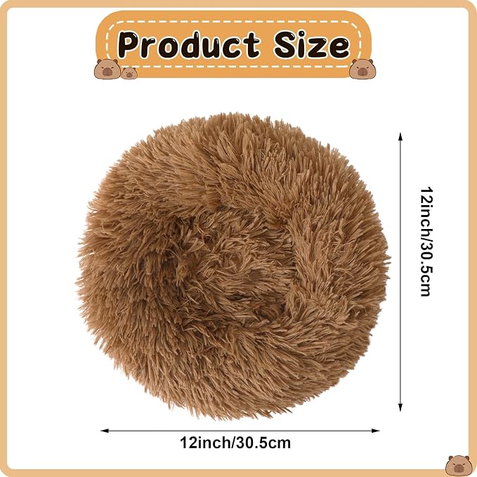 PETKNOWS 2-Pack Winter Guinea Pig Beds Hamster Bed Small Animal Hideout | Thickened Plush and PP Cotton Fabric, Guinea Pig and Hamster Bed, Keeping Warm and Safe, 30cm Size with Inner Cushion