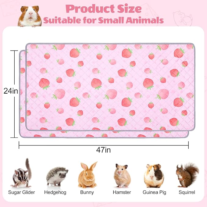Unicorn Catcher 2 Pack Washable Guinea Pig Cage Liner, Waterproof Bedding | Reusable Absorbent Bedding For Rabbits, Hamsters, And Hedgehogs With A Leak-Proof Design To Keep Cages Dry And Clean