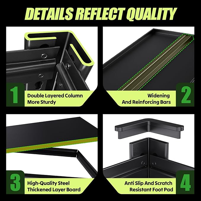 3000LBS Garage Shelving, Heavy Duty Garage Shelves, Adjustable Metal Shelving Unit, Easy Assembly Garage Storage Shelves, Storage Rack Shelf for Garage, Basement, 72" H x 39.3" W x 14" D