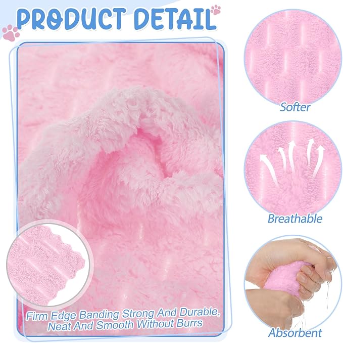 Moukeren 20 Pcs Guinea Pig Fleece Bedding Blankets Bulk Washable Small Animal Fleece Cage Liners Pet Sleeping Mat Cover for Hamster Chinchilla Rabbit Hedgehog(12 x 12 Inch,Cloud Style,Bright Color)
