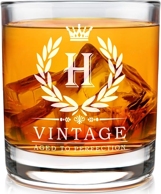 Old Fashioned Glasses Birthday Gifts for Men 11oz Personalized Whiskey Glass Engraved Monogram Drinking Glass for Man Custom Bourbon Gift For Dad Who Have Everything