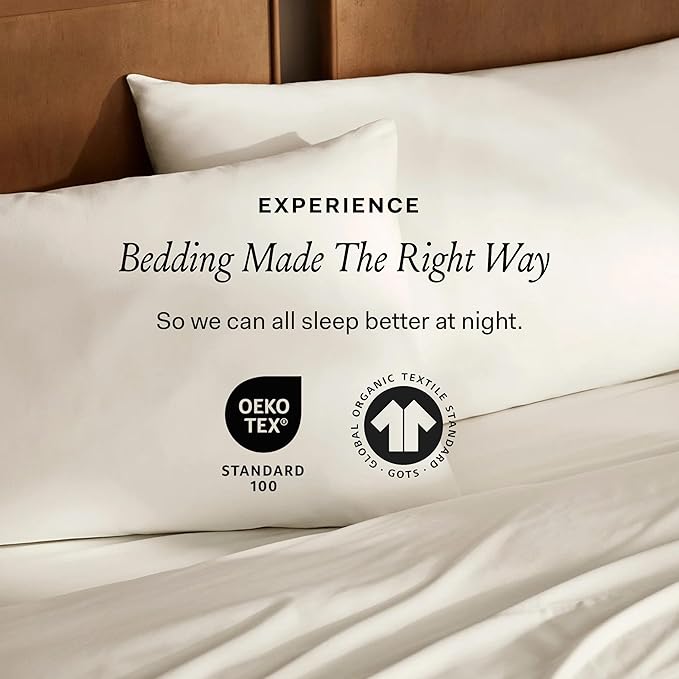 BOLL & BRANCH Percale Hemmed Sheet Set - Cooling Breathable Bed Sheets for Hot Sleepers - Queen, Pewter - Luxury 100% Organic Cotton - 1 Flat, 1 Fitted, 2 Pillowcases