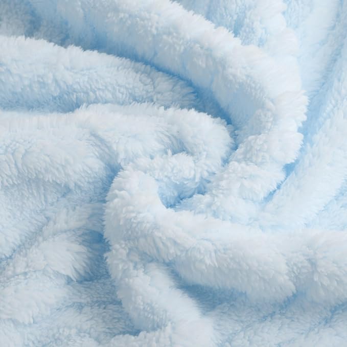 Ultra Soft Fleece Baby Blanket,Swaddle & Receiving Blankets for Newborn Infant, Lightweight Breathable Nursery Nap Blanket for Crib Stroller, for Boys & Girls Rainbow 30"x40" Blue