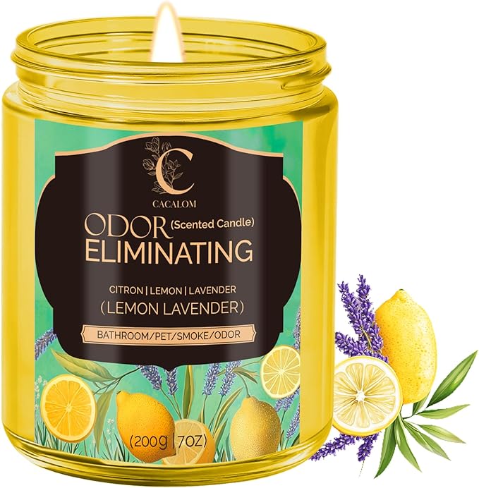 Lavender Odor Eliminating Candles, Pet Scented Candles for Home, Single Wick Soy Candle Gifts for Women, Men, Ideal for Creating Relaxing Atmosphere, Over 50 Hours of Burn Time