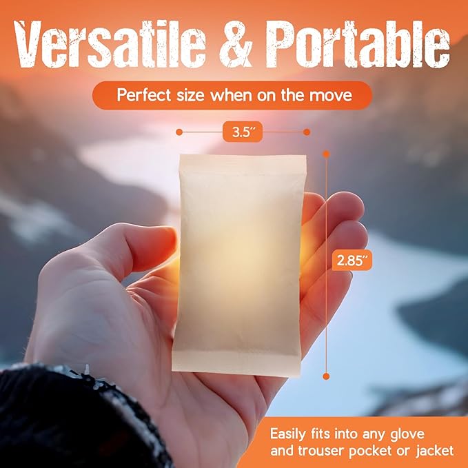 Natural Hand Warmers Disposable - Air Activated 11 Hours of Consistent Natural Heat Handwarmers Pack - Easy Activation | Portable Hot Hands Hand Warmers Bulk, Hot Heat Pack