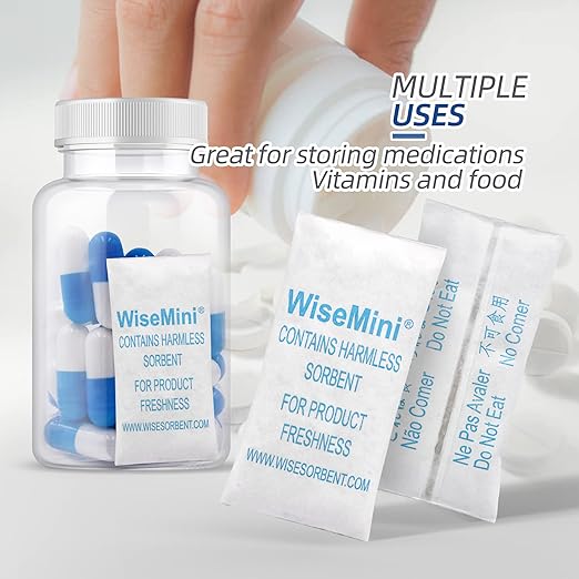 0.25 Gram 600 Pack Silica Gel Packets, Dessicant Packets, Silica Gel Packs, Moisture Absorbers for Food Storage, Food Safe Desiccant Dehumidifiers