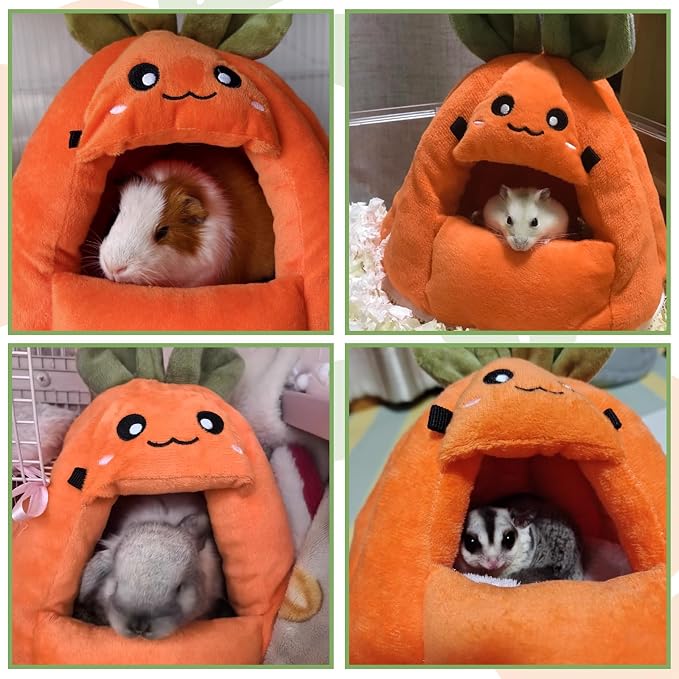 Rat Hammock, Hamster Bed,Sugar Glider House with Warm Fleece,Washable Hamster Hideout,Small Animal Houses & Habitats for Rat,Squirrels, Hedgehog(S)