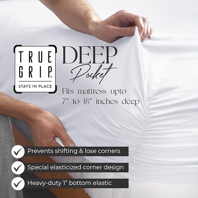 Supreme Elegance Twin Sheets Set – Natural 100% Cotton Percale Twin Bed Sheet, Oeko-tex Made in Green Sustainable, Cooling Crisp Bedding with Deep Pockets, Soft Breathable Hotel Quality, Charcoal Gray