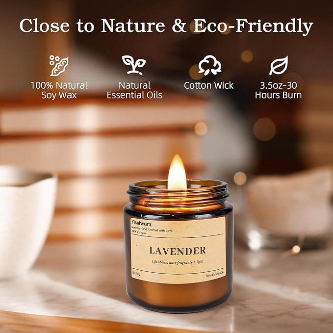 9 Pack Soy Candles for Home Scented |（Lavender/Jasmine/Bergamot） Long-Lasting 270 Hours, Natural Scented Candles Gift for Women & Men, Birthday, Mother’s Day, Christmas, Thanksgiving