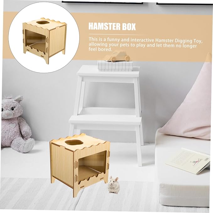 HANABASS Small Animals Digging Toy for Hamsters Gerbils Guinea Pigs Interactive Hideout Tunnel for Boredom Relief and Playtime Fun Sleeping Cage Accessory