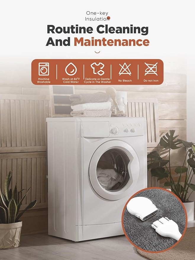Heated Throw Blanket with 1-9 hrs Timer Auto-Off & 8 Heating Levels，Flannel Electric Blanket Throw ETL Certification，Machine Washable Full Body Warming Blankets