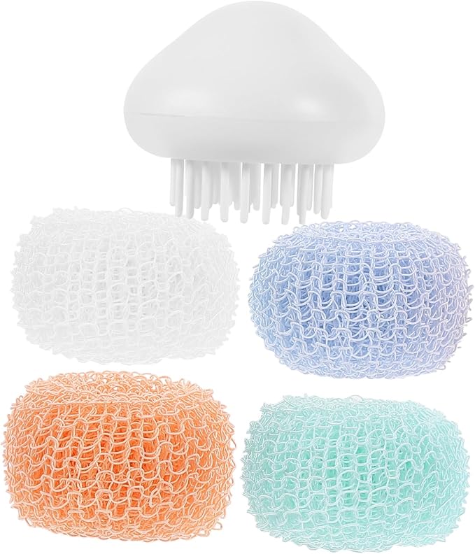 1set Kitchen Cleaning Brush Scrubber with Replacement for Efficient Dish and Pan Cleaning for Kitchenware Vegetables and Sinks