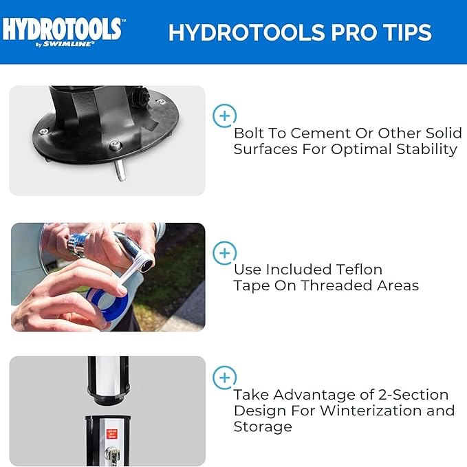 SWIMLINE HYDROTOOLS 7ft Niagara Rainfall Solar Outdoor Shower w/ 10 Gal. Tank & Foot Wash
