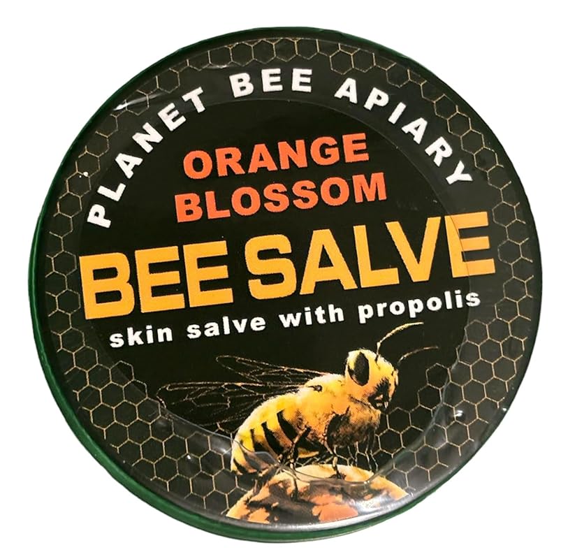 Salve, Hand Salve, Healing Balm, Dry Skin Salve with Beeswax and Propolis, Skin Repair, Moisturizer, All Natural, Planet Bee Apiary ORANGE BLOOSOM BEE SALVE 1 oz