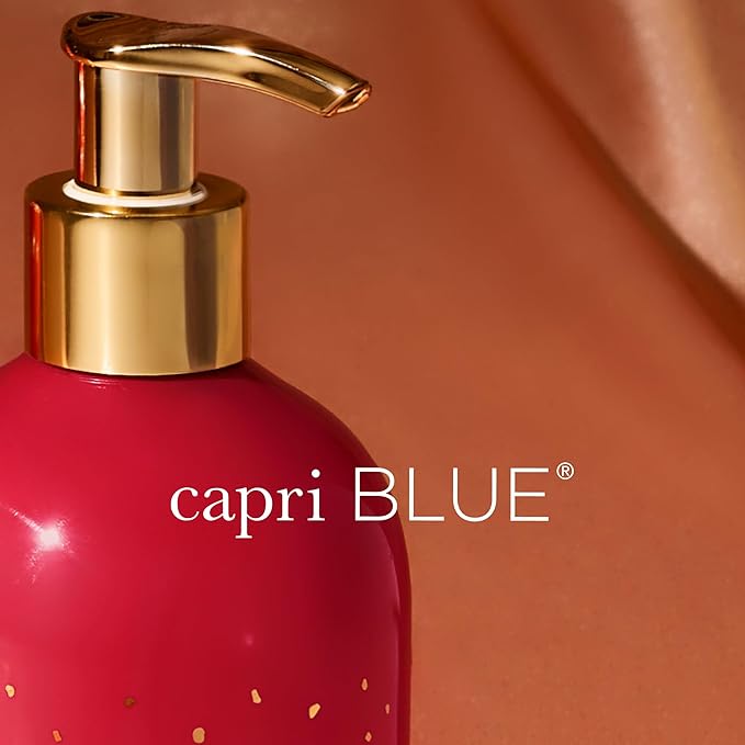 Capri Blue Large Moisturizing Hand Wash Soap - Liquid Hand Soap with Pump Bottle - Gentle & Hydrating Skin Care - Notes of Crisp Apple, Cinnamon & Juicy Pear (Apple Cider Social, 11.8 fl oz)