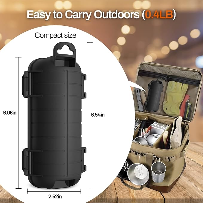 2 Pack Extension Cord Cover Outdoor, Cord Connector Protector IP54 Water-Resistant with 4 Detachable Latch, Indoor Outdoor Electrical Safety Box for Garden, Power Tool, Holiday Decoration Light, Black