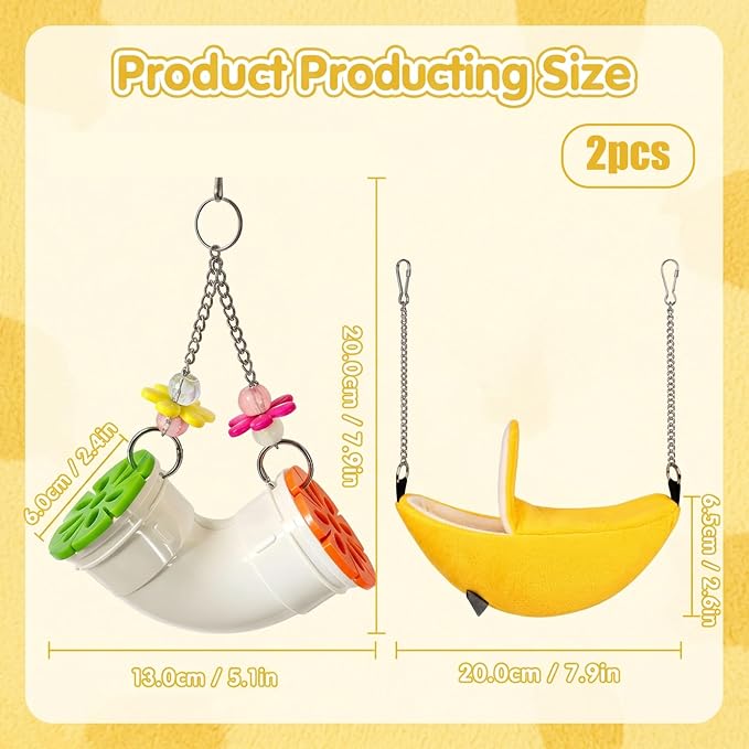 2PCS Rat Toys and Rat Cage Accessories, Rat Enrichment Toys for Mental Stimulation and Foraging Activities, Interactive Puzzle Toys for Rats, Mice and Parakeets