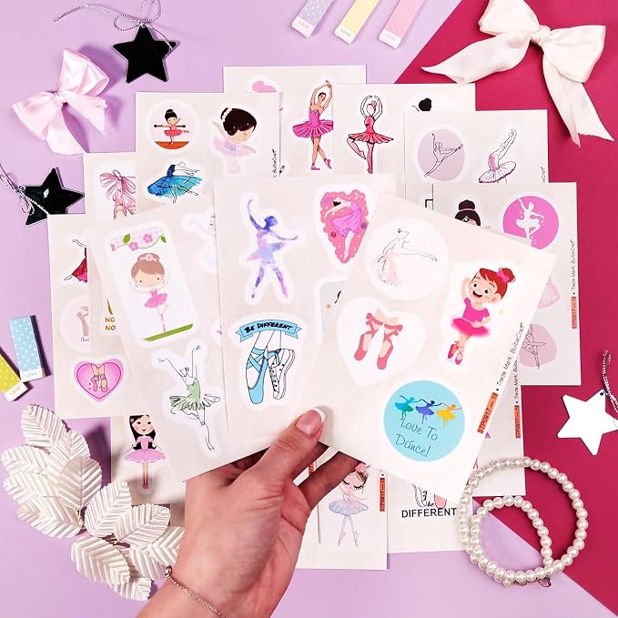 Ballet Stickers - Ballerina Laptop Stickers, Ballet Gifts, Ballerina Party Supplies, Gifts for Women & Men