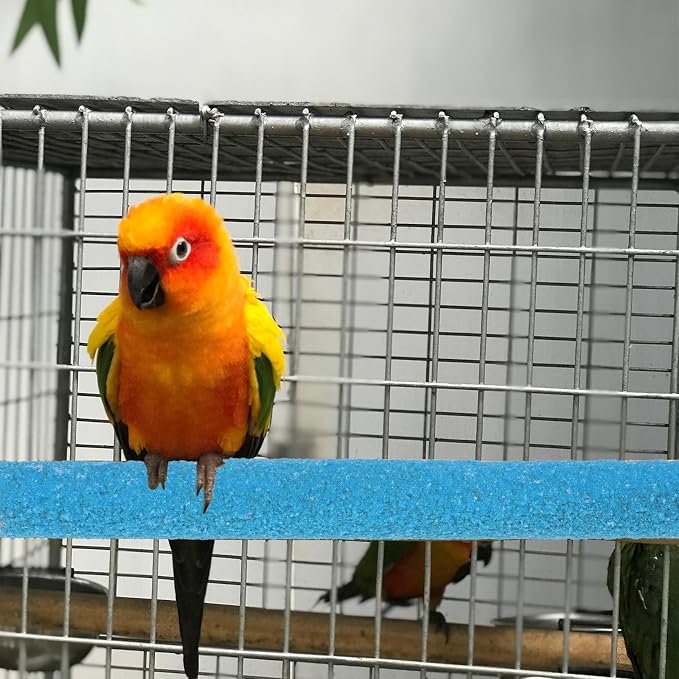 Bird Perches Stand for Cage, 2 Pcs Parrot Bird Cage Perch Toy Paw Grinding Stick Cages Wooden Grinding Claw Sticks Sanded Surface Cages Toy for Parakeets Finches Parakeet Toys Birdcage Accessories