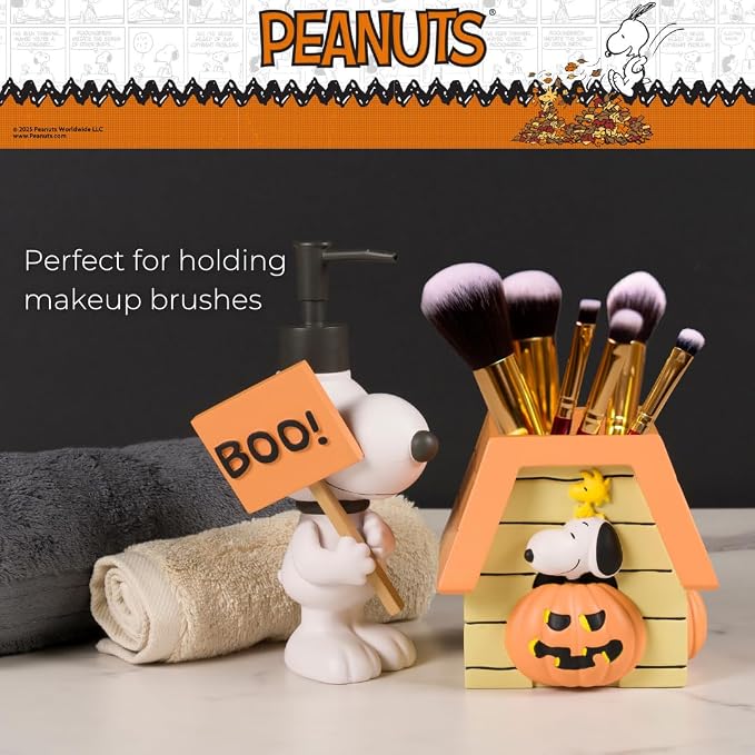 Peanuts Snoopy Toothbrush Holder - Makeup Brushes/Pens Tumbler, (Officially Licensed Product) by Franco