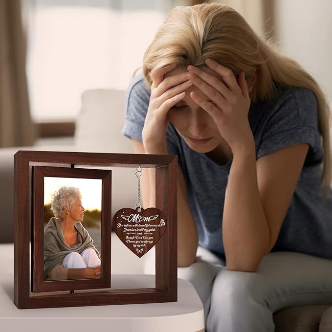 Vetbuosa Memorial Gifts for Loss of Mom Picture Frame,Sympathy Gifts for Loss of Mom,Bereavement Remembrance Funeral Condolence Gifts for Loss of Mother,Fits 4x6 In Photo