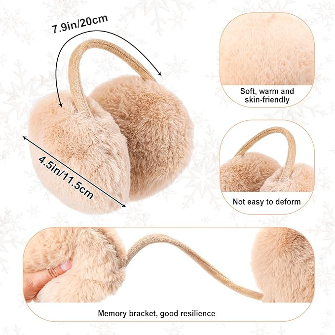 JenPen 4 Pcs Winter Hat Scarf and Gloves Set for Women Include Ear Cover Cold Weather Scarf Hat Knit Beanie Gloves