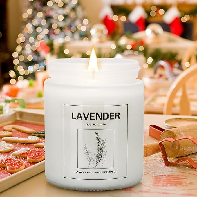 Long Lasting Soy Candles for Home, 4 Pack Scented Candle Gift Set, Natural Aromatherapy Candles with Relaxing Scents, Holiday & Christmas Gifts for Women