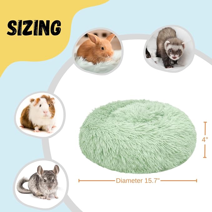 Bunny Bed Large Rabbit Hideout Soft & Comfortable | Small Animal Bedding, Cozy Bed Mat, Warm Hideaway, Cage Accessories for Guinea Pig