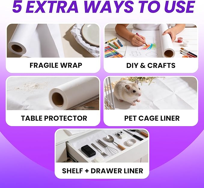 HA SHI Bird Cage Liners - Non-Toxic, Ink-Free Newsprint Paper for Parrots & Small Animals (164 ft Roll - 22" Wide (Trim-to-Fit)) | Roll-type cage liner, 22 in wide x 164 ft, ink-free newsprint. Trim to any length for birds and small pet enclosures.