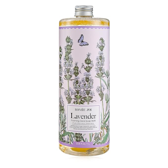 ROMIIE ZOI Foaming Hand Soap Refill, Lavender, Gentle & Moisturizing Formula, 1 L/ 33.8 FL OZ
