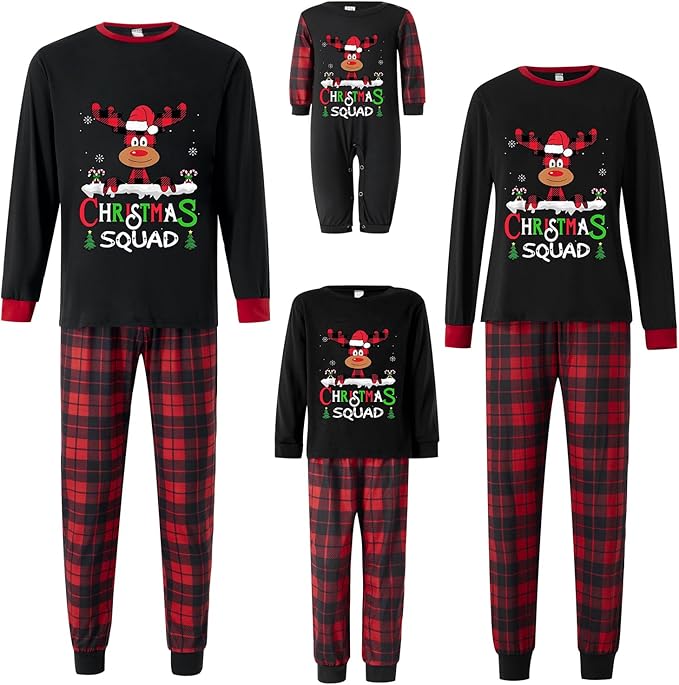 Christmas Family Pajamas Matching Sets, Matching Christmas Pjs For Family and Dog, Holidays Jammies Family Pjs Set