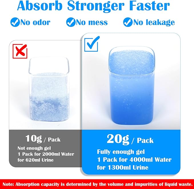 Portable Toilet Absorbent Gel, Portable Toilet Powder Poo Urine Powder for Camping Outdoor Hiking